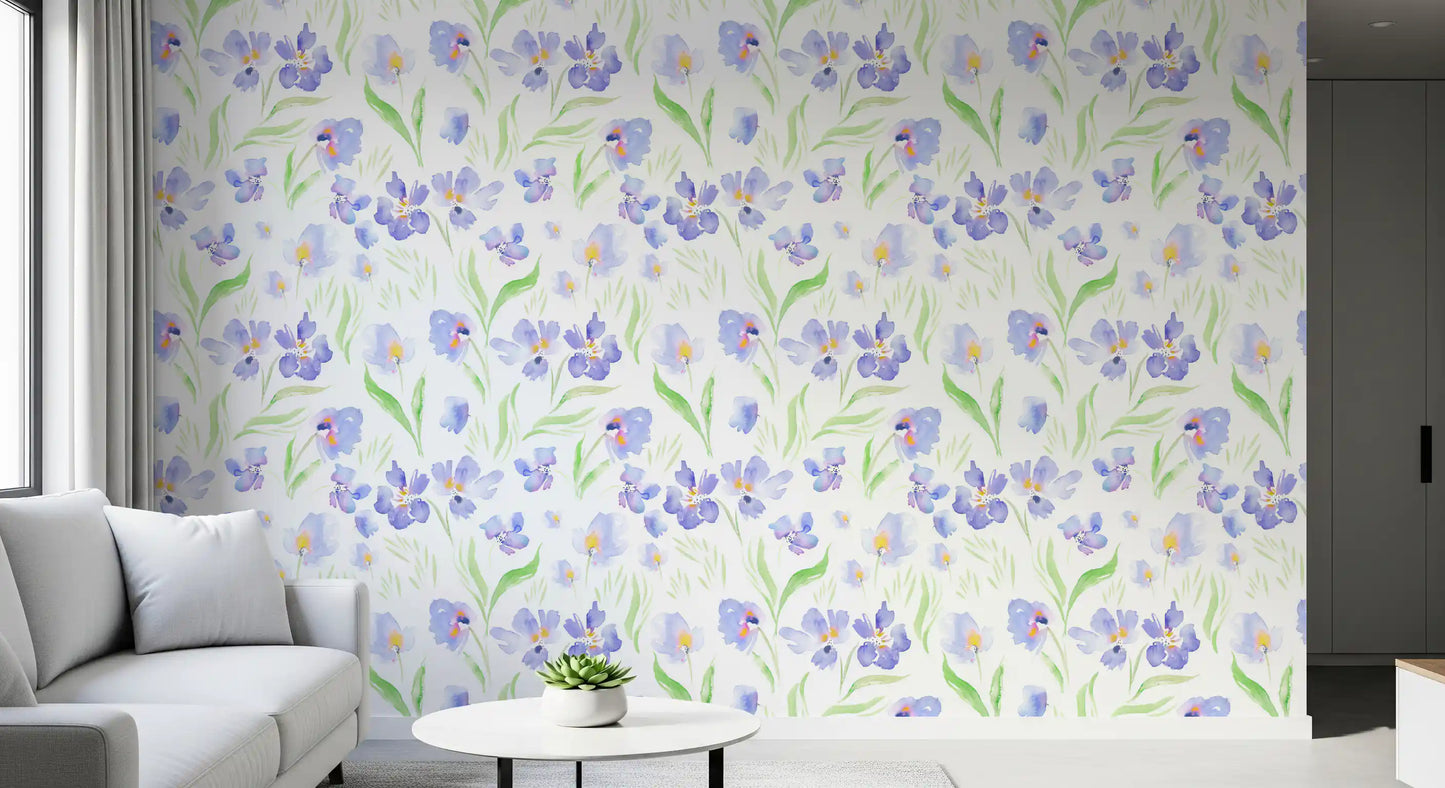 Soft Lavender Botanical Garden Wallpaper⁠