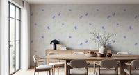 Minimalist Botanical Blue Petals Wallpaper⁠
