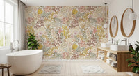 Rustic Garden Line Art Wallpaper⁠