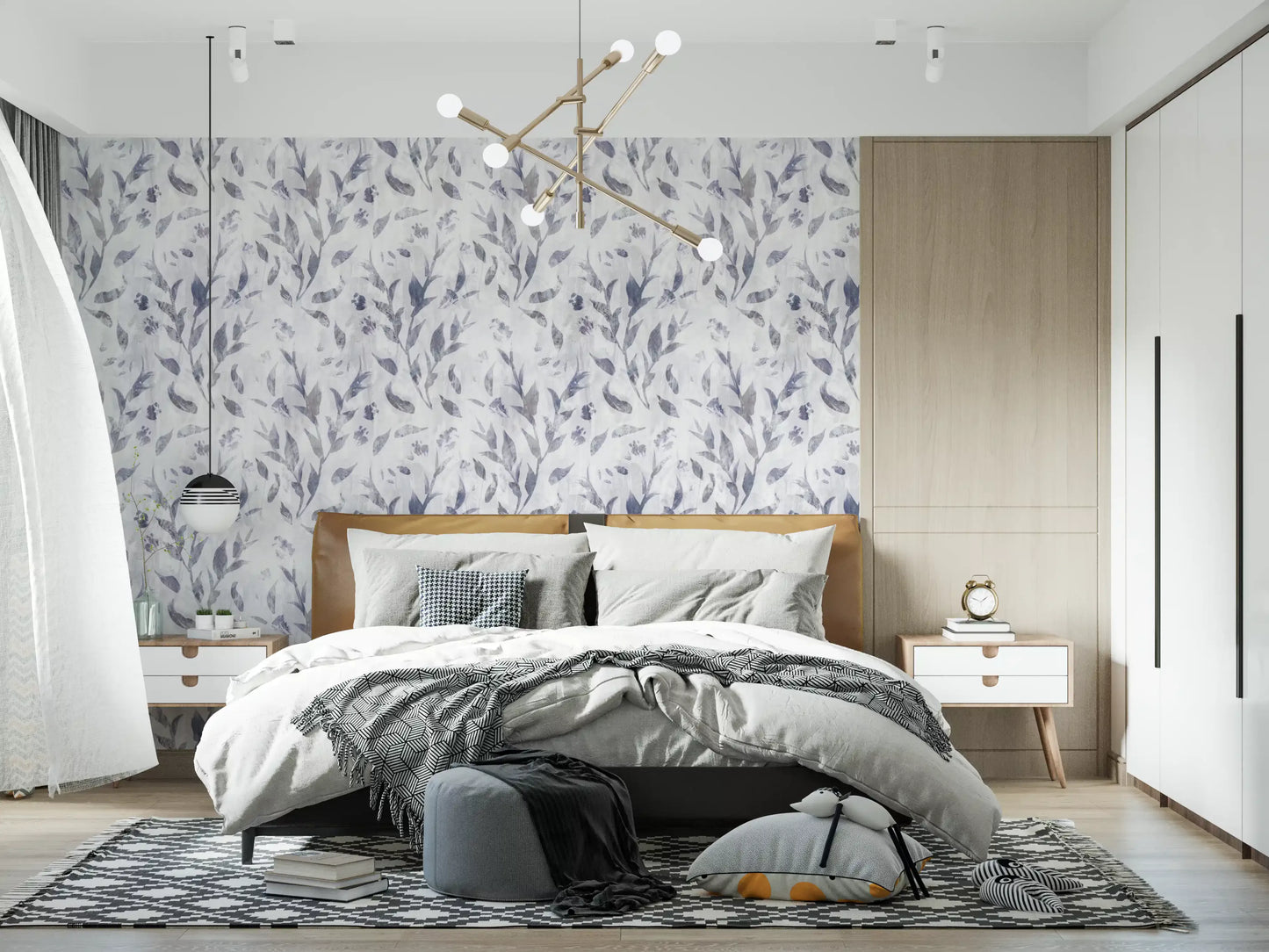 Abstract Painted Willow Branches Wallpaper⁠