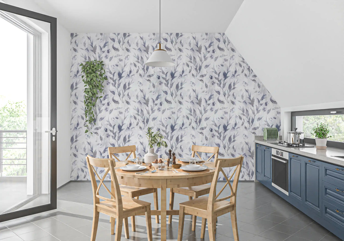 Abstract Painted Willow Branches Wallpaper⁠