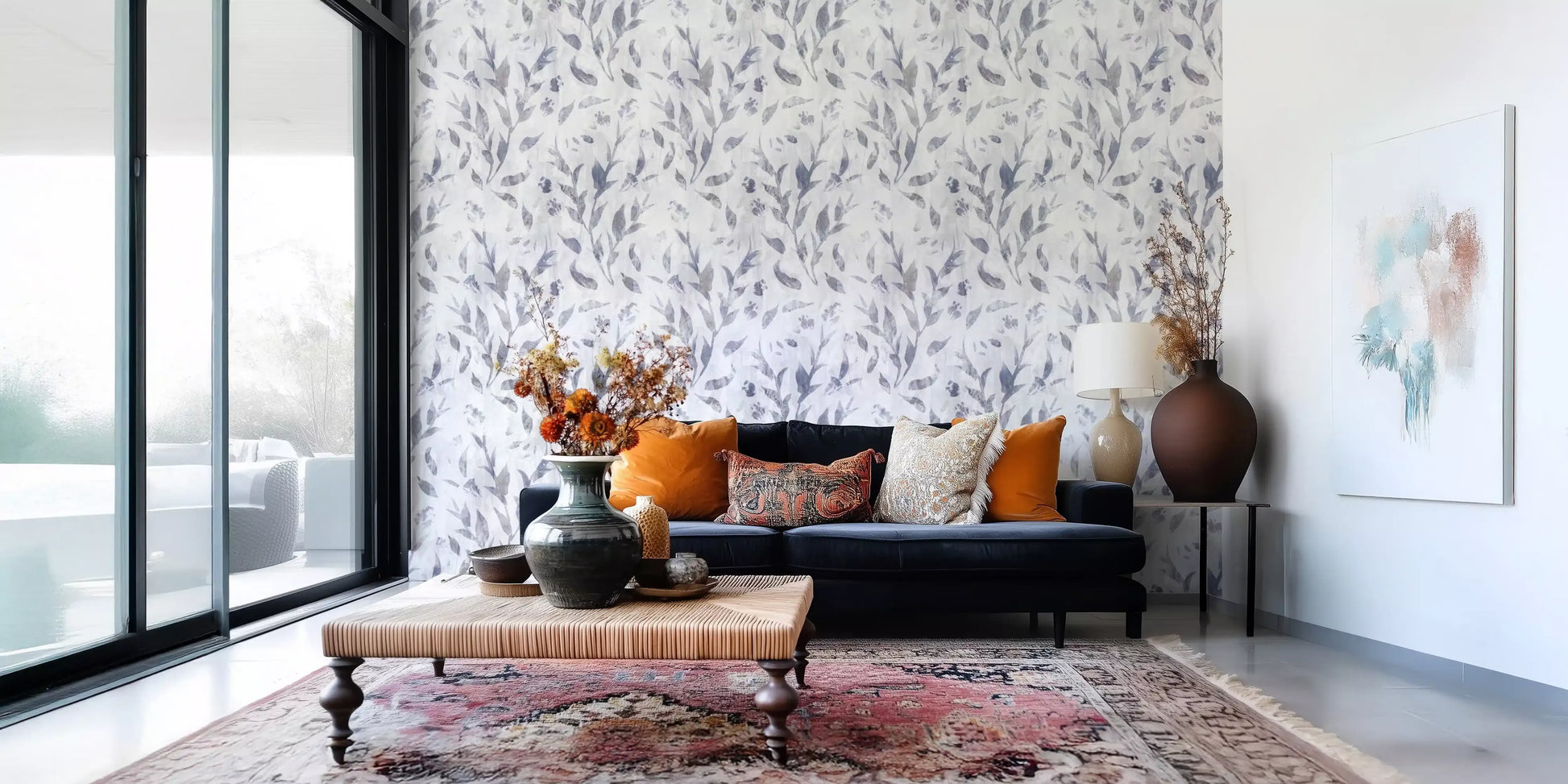 Abstract Painted Willow Branches Wallpaper⁠