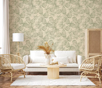 Rustic Pineapple Botanical Print Wallpaper⁠