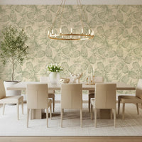 Rustic Pineapple Botanical Print Wallpaper⁠