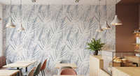Monochrome Textured Palm Foliage Wallpaper⁠