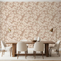 Creamy Botanical Sketches Wallpaper⁠