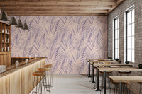Abstract Lavender Ferns Wallpaper⁠