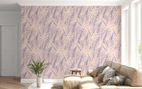 Abstract Lavender Ferns Wallpaper⁠