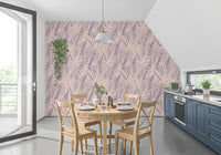 Abstract Lavender Ferns Wallpaper⁠