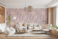 Abstract Lavender Ferns Wallpaper⁠
