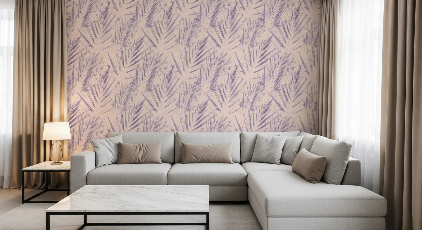 Abstract Lavender Ferns Wallpaper⁠