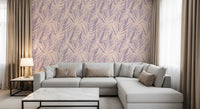 Abstract Lavender Ferns Wallpaper⁠