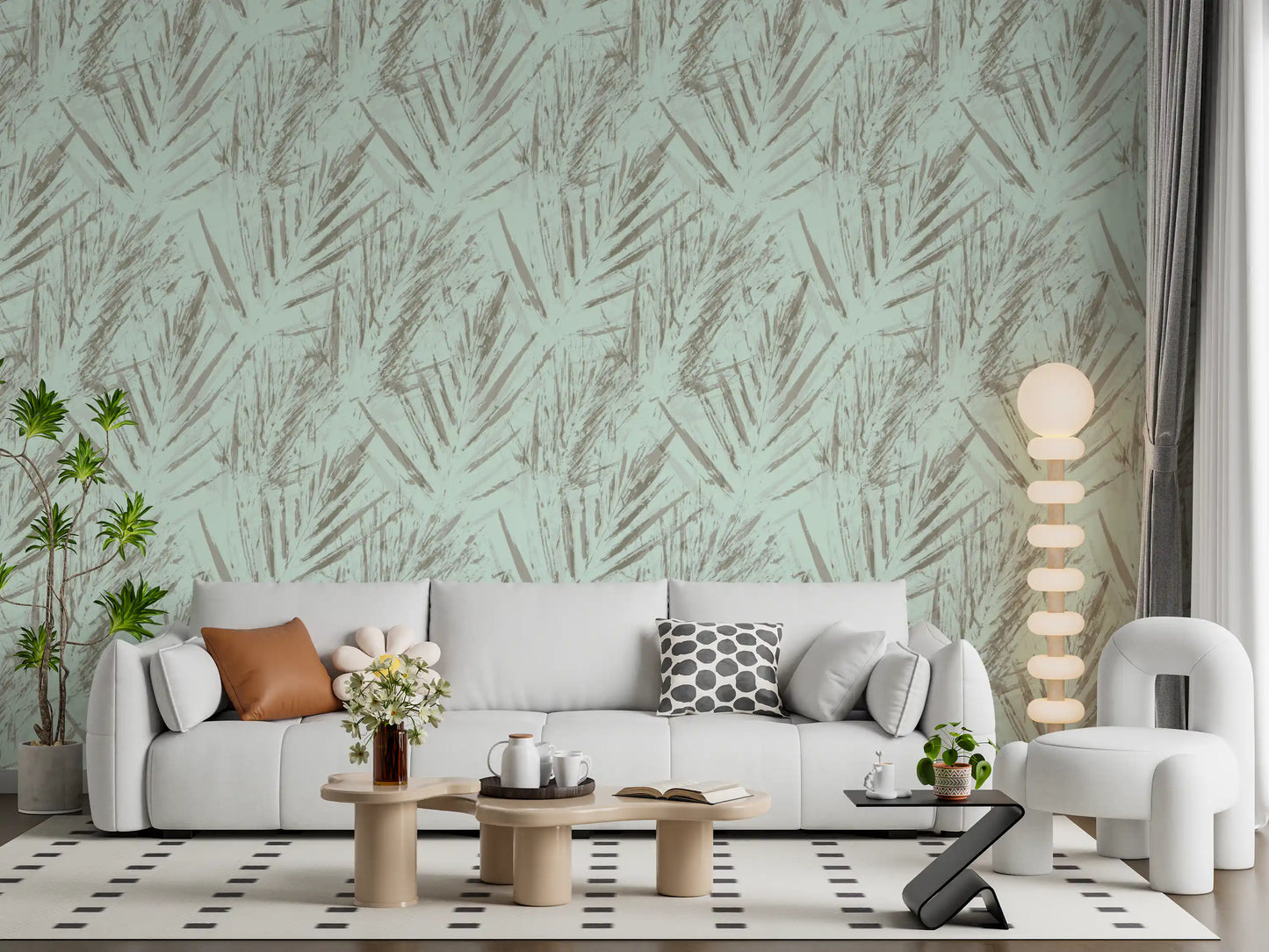 Ethereal Palm Frond Abstract Wallpaper⁠