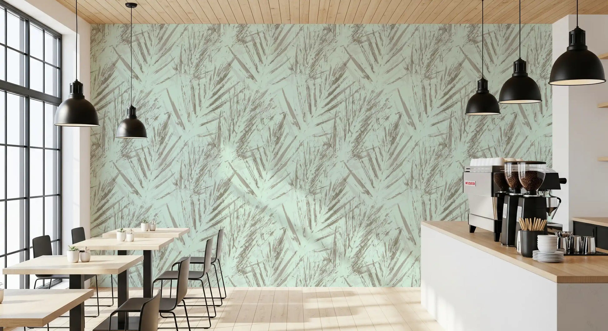 Ethereal Palm Frond Abstract Wallpaper⁠