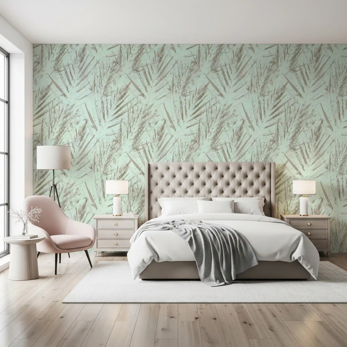 Ethereal Palm Frond Abstract Wallpaper⁠