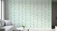 Watercolor Vertical Fern Vine Trail Wallpaper⁠