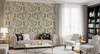 Serene Meadow Blue Floral Study Wallpaper⁠