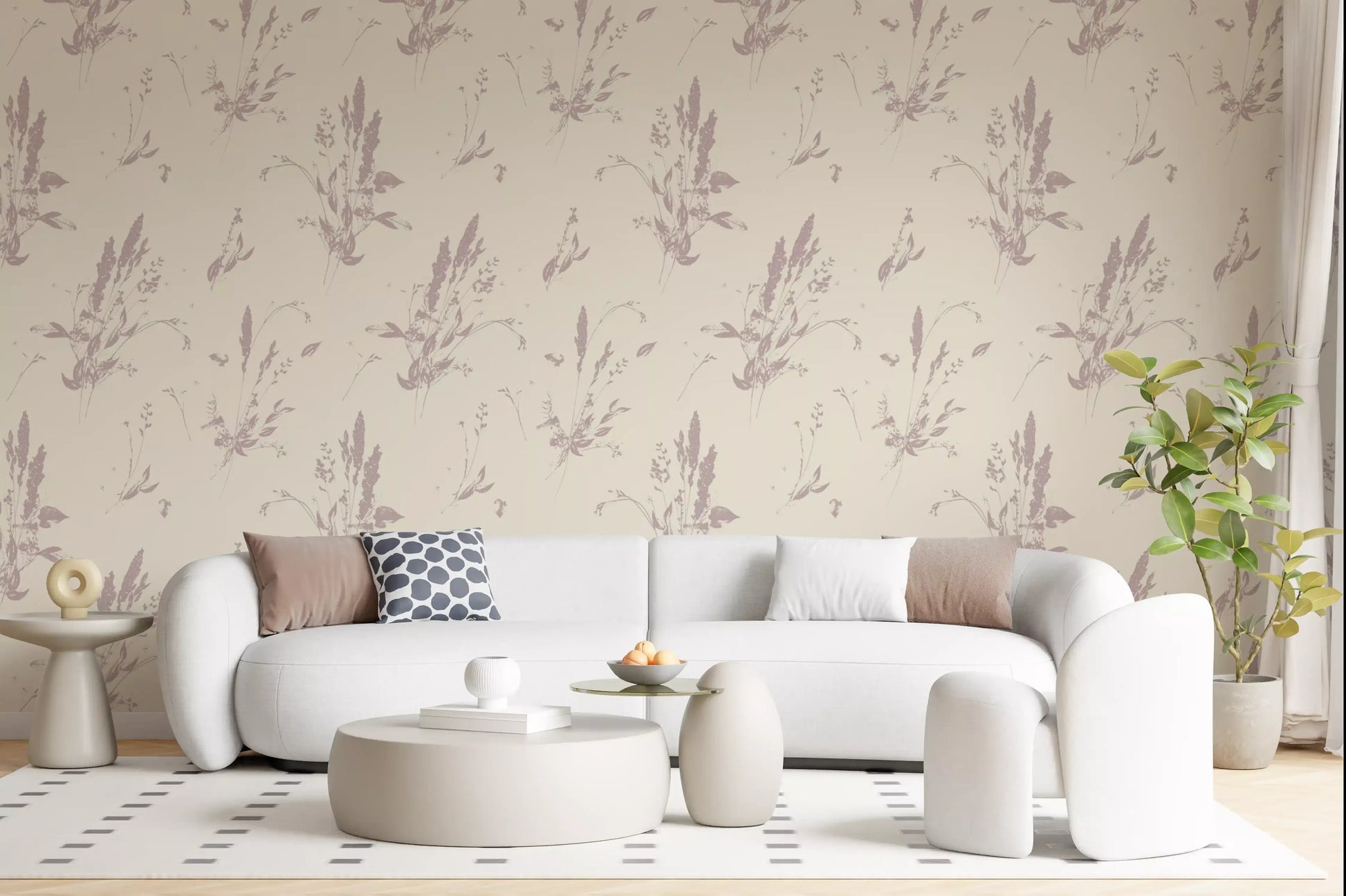 Blush Meadow Botanicals Wallpaper⁠