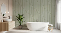 Sage Green Linear Flow Wallpaper⁠