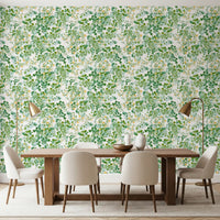 Verdant Woodland Foliage and Berries Wallpaper⁠