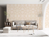 Cream Geometric Arcs Wallpaper⁠