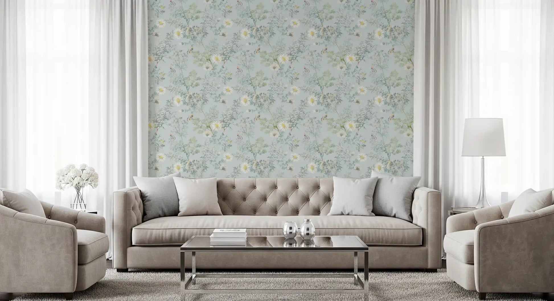 Botanical Butterfly Garden Wallpaper⁠