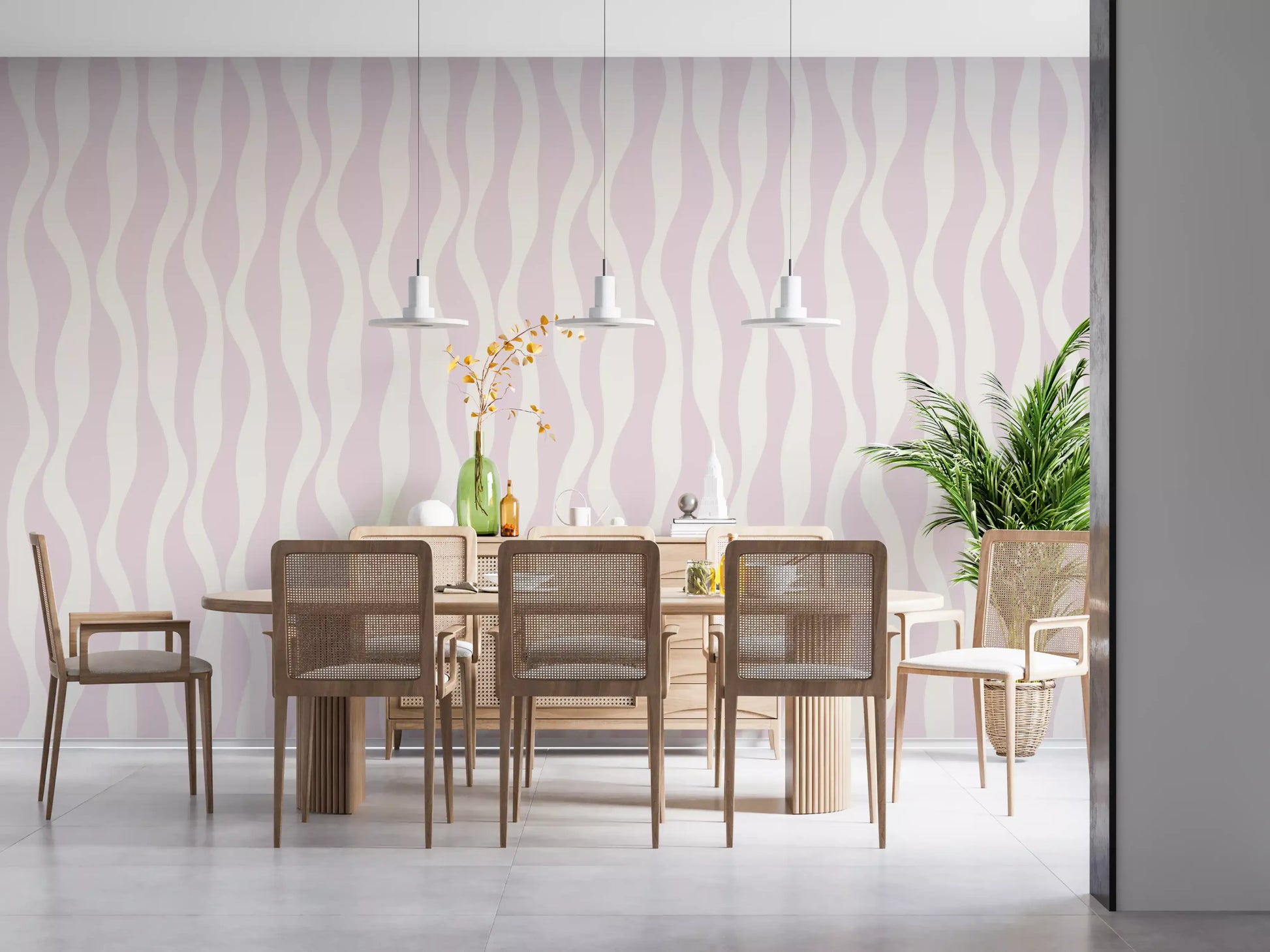 Minimalist Soft Pink Flow Wallpaper⁠