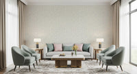 Cream and Grey Swirl Pattern Wallpaper⁠