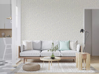 Cream and Grey Swirl Pattern Wallpaper⁠