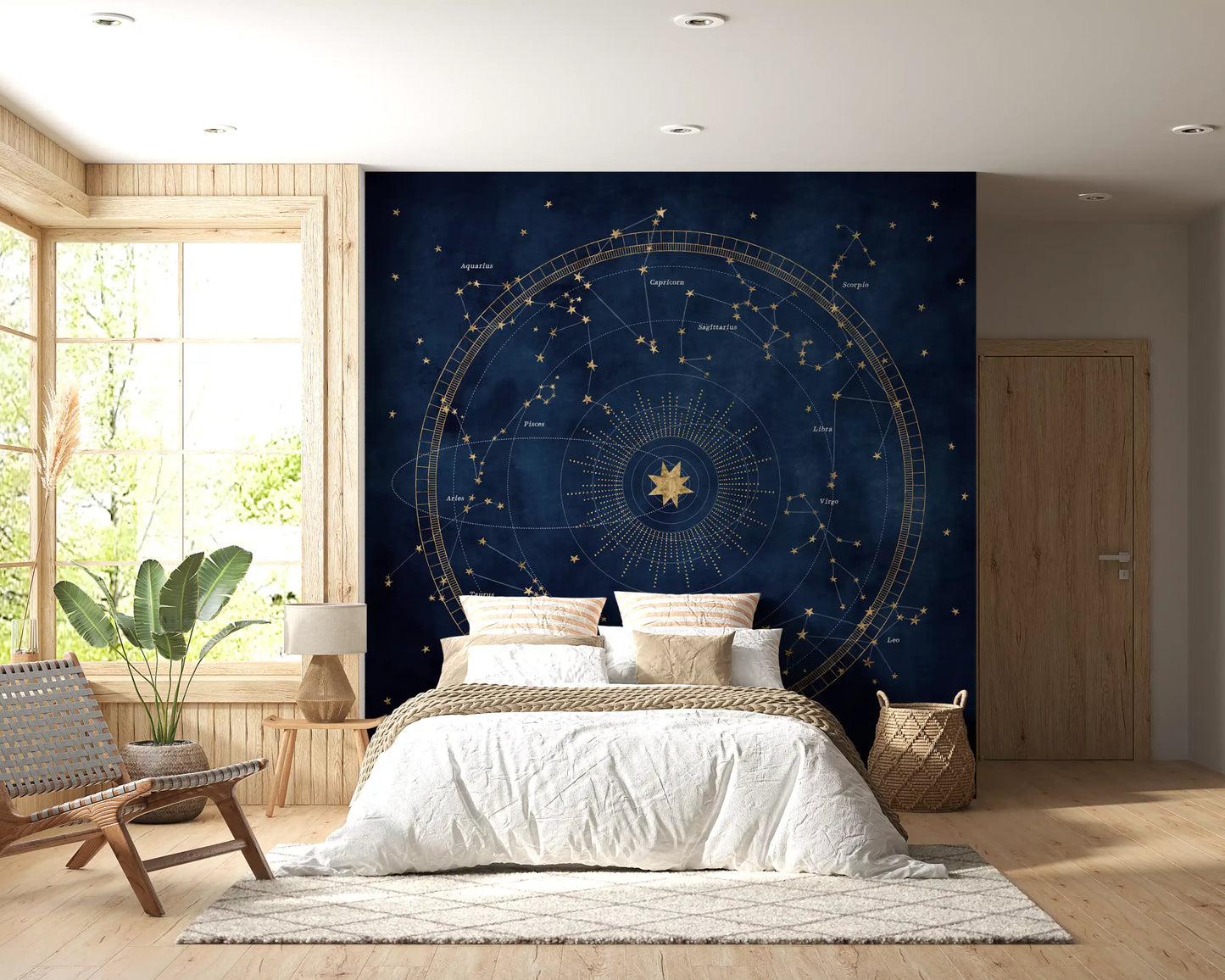 Cobalt Astro Wheel Wall Mural