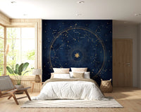 Cobalt Astro Wheel Wall Mural