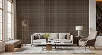 Winter Heritage - Tartan Checkerboard Plaid Block - Soft Taupe Blend Wallpaper⁠