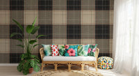 Winter Heritage - Tartan Checkerboard Plaid Block - Bold High Contrast Wallpaper⁠
