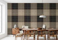 Winter Heritage - Tartan Checkerboard Plaid Block - Bold High Contrast Wallpaper⁠