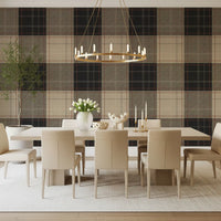 Winter Heritage - Tartan Checkerboard Plaid Block - Bold High Contrast Wallpaper⁠