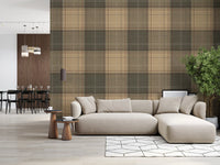 Winter Heritage - Tartan Checkerboard Plaid Block - Warm Earth Shade Wallpaper⁠