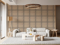 Winter Heritage - Windowpane Tartan Plaid Check - Crisp Indigo Tint Wallpaper⁠