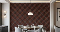 Winter Heritage - Tartan Trellis Plaid Grid - Dark Moody Mix Wallpaper⁠