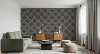 Winter Heritage - Tartan Trellis Plaid Grid - Crisp Cool Tone Wallpaper⁠