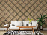 Winter Heritage - Tartan Trellis Plaid Grid - Rich Warm Tones Wallpaper⁠