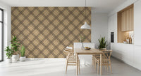 Winter Heritage - Tartan Trellis Plaid Grid - Rich Warm Tones Wallpaper⁠