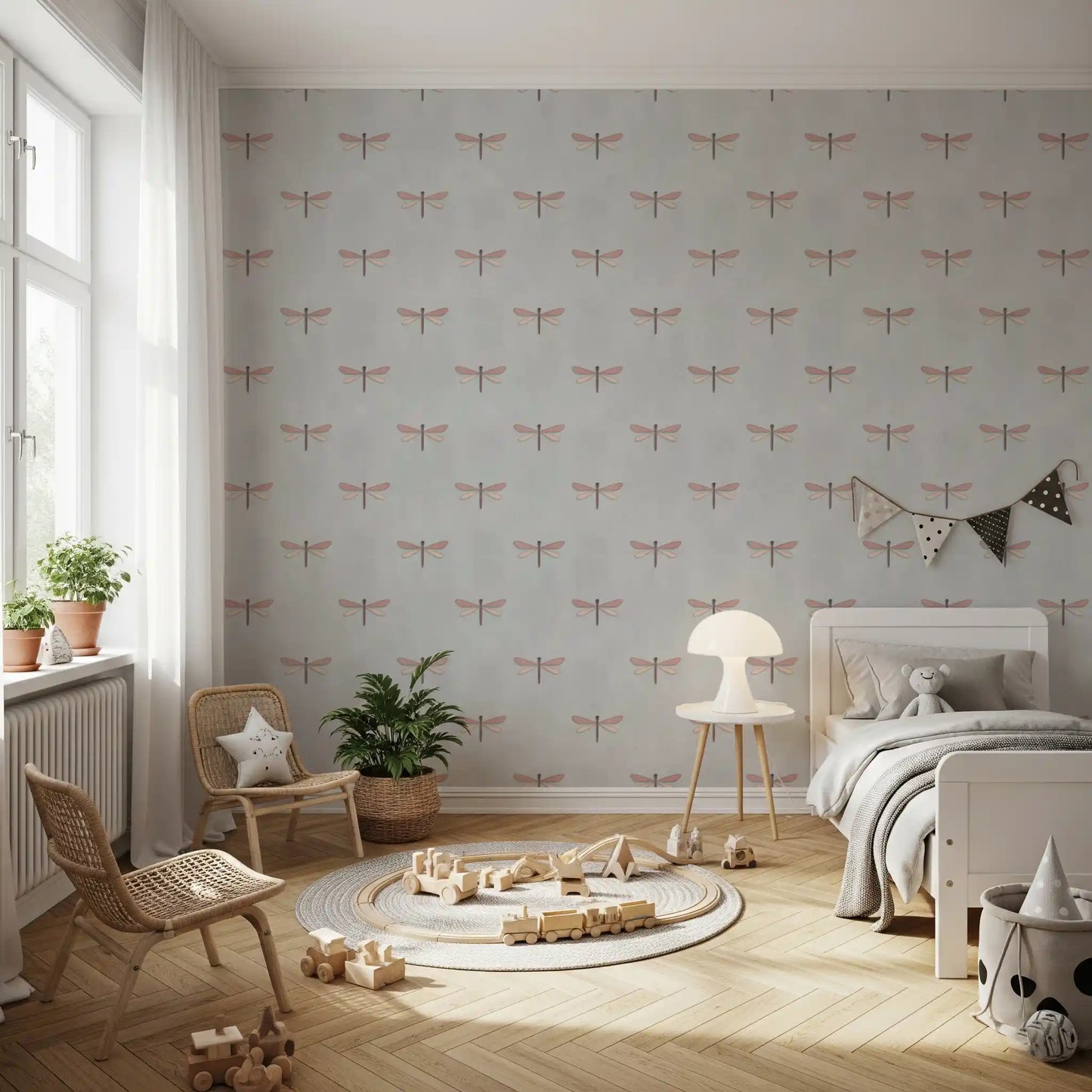 Dreamy Dragonfly Illustration Wallpaper⁠