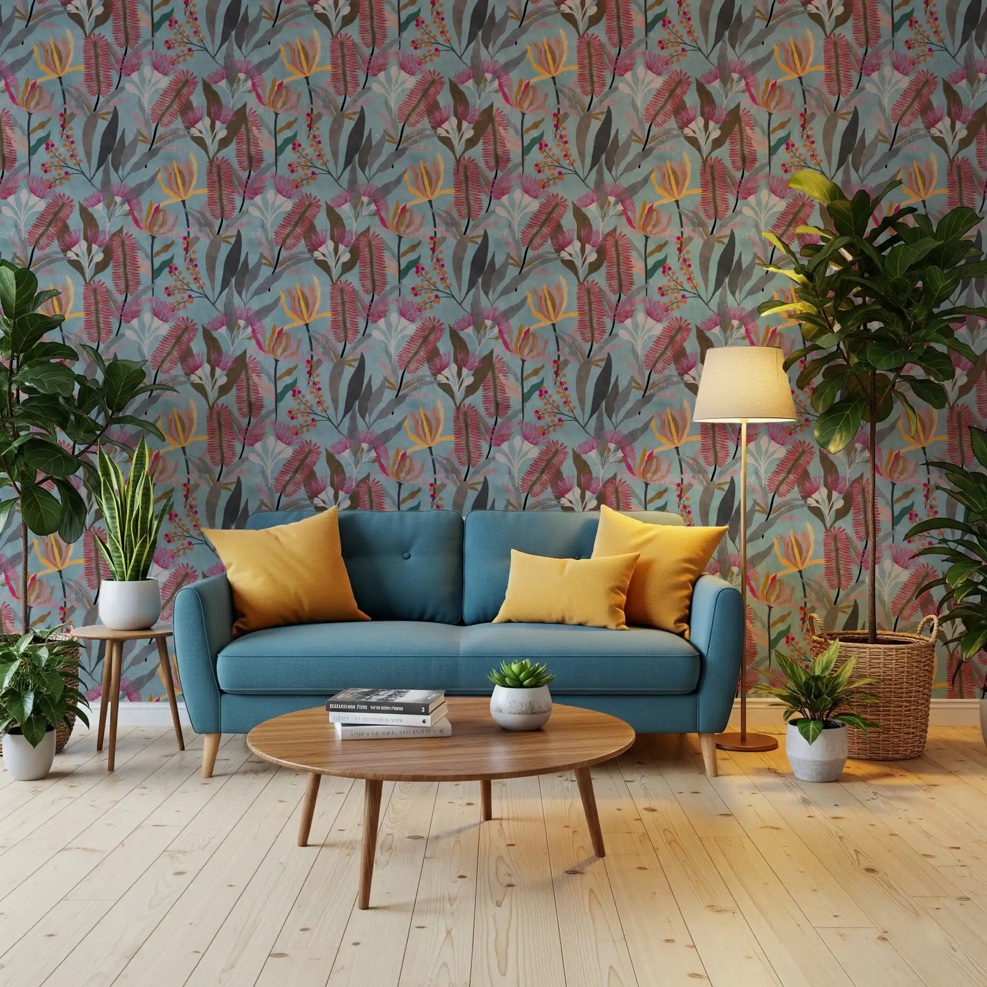 Australian Wildflower Meadow Blue Wallpaper⁠