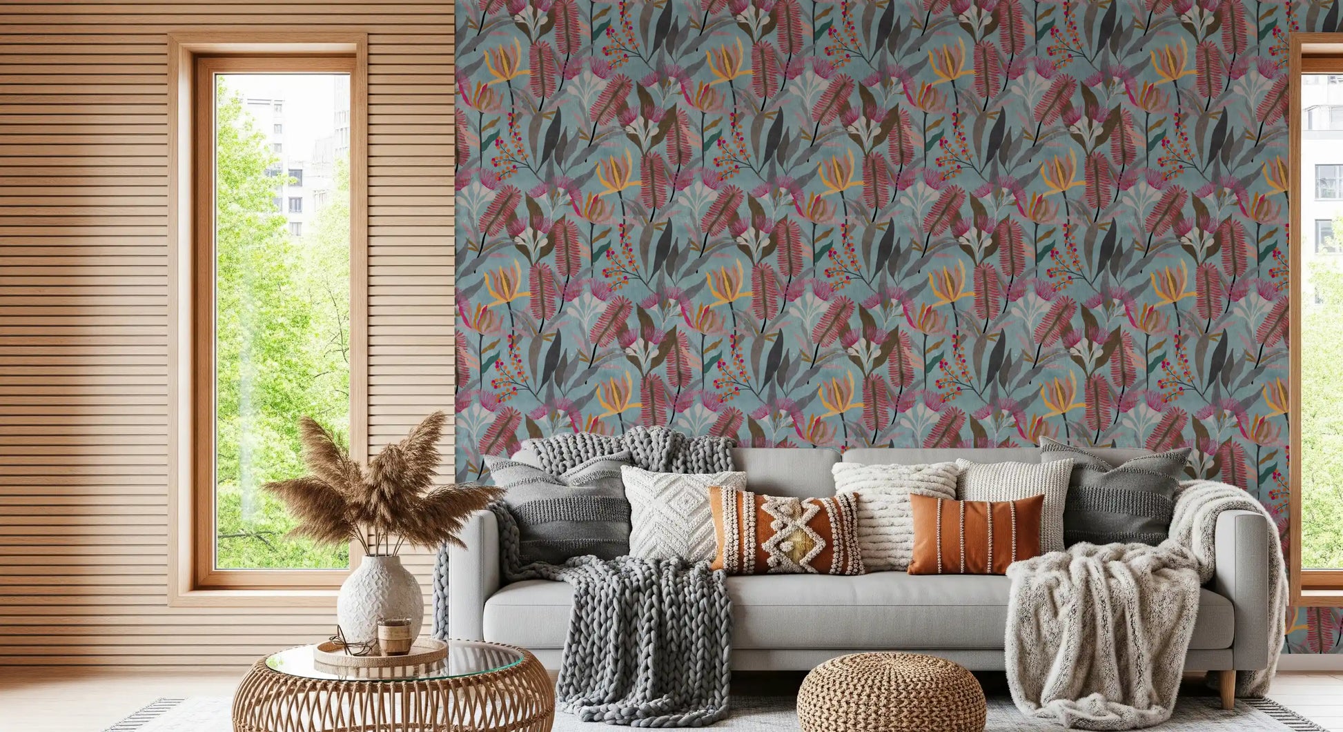 Australian Wildflower Meadow Blue Wallpaper⁠