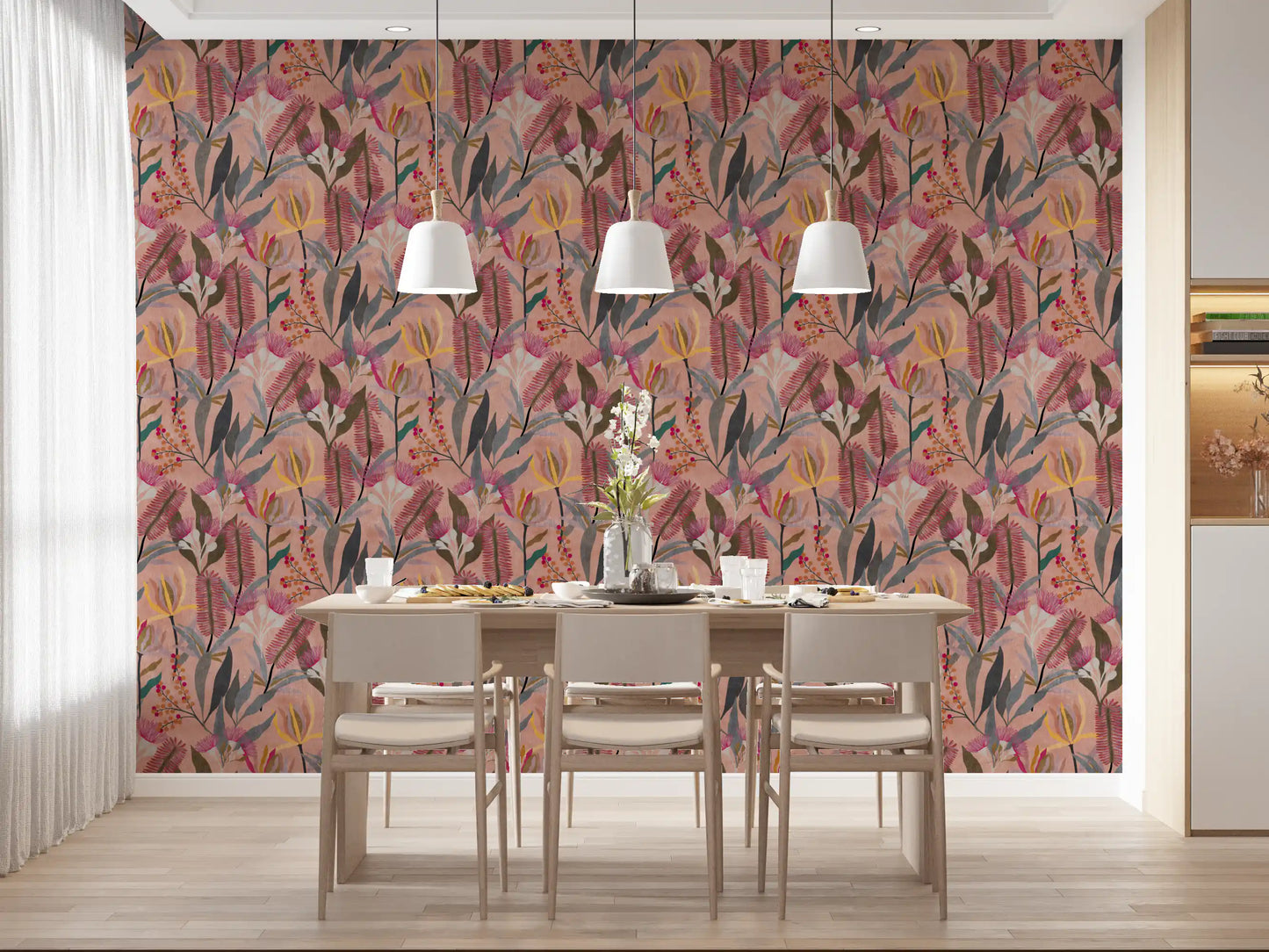 Australian Native Bloom Botanical Wallpaper⁠