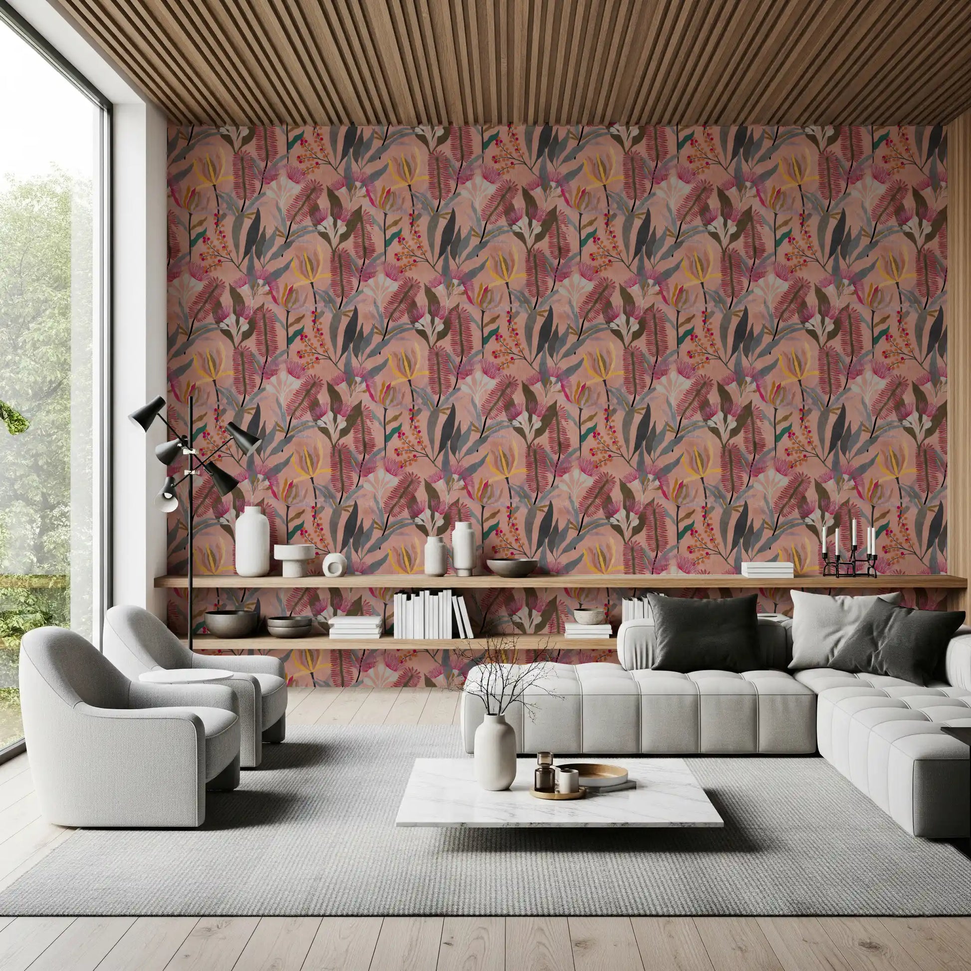 Australian Native Bloom Botanical Wallpaper⁠