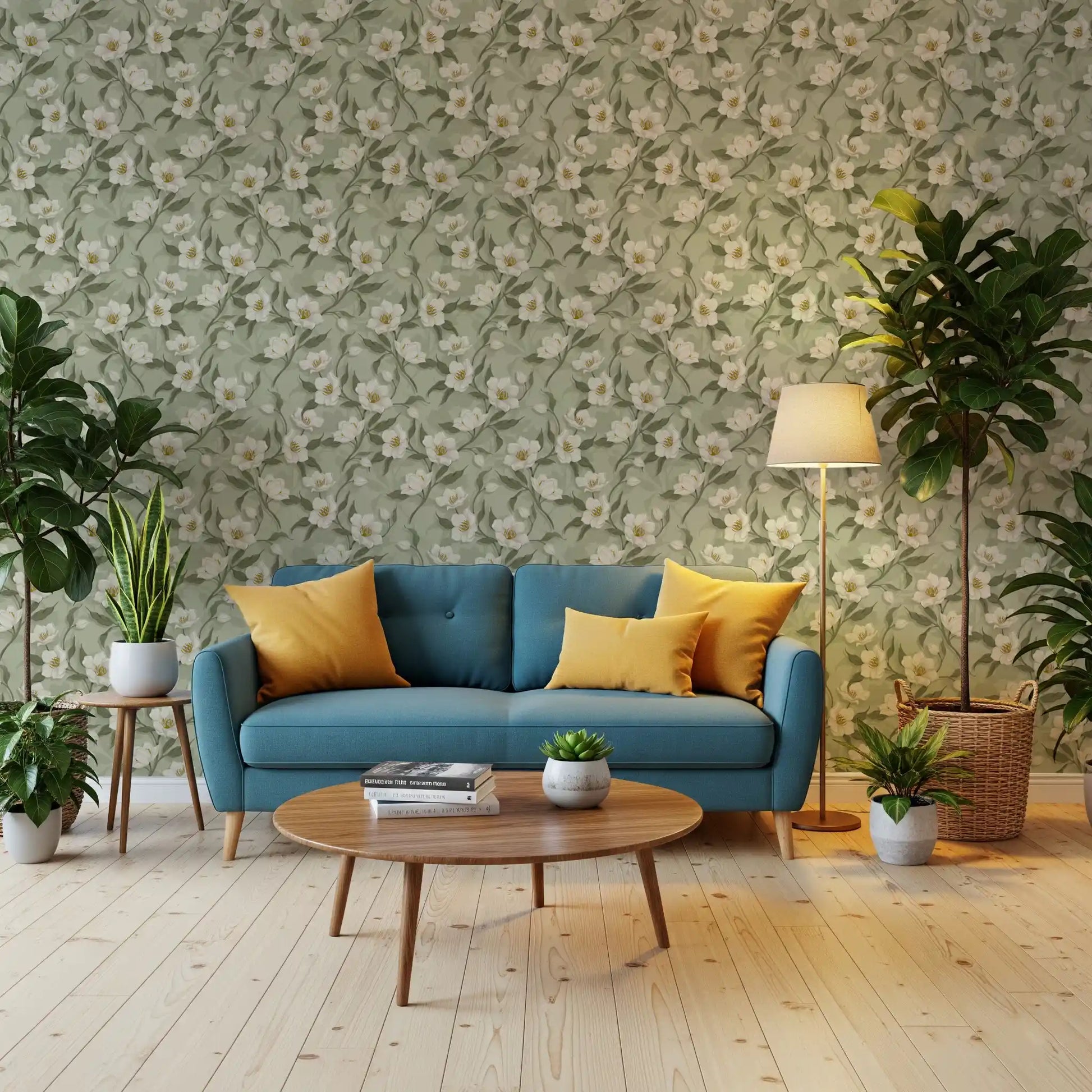 Cottage Chique - sage Wallpaper⁠