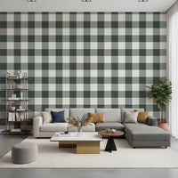 Soft Slate Checkered Grid Wallpaper⁠