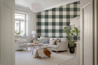 Soft Slate Checkered Grid Wallpaper⁠