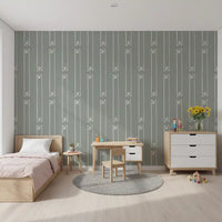 Minimalist Heart Ribbon Stripe Wallpaper⁠
